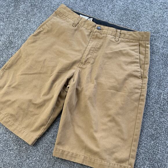 Volcom Corpo Class Shorts Size 32 Brown Mens Chino Skater Surf Cotton Polyester - Picture 5 of 16